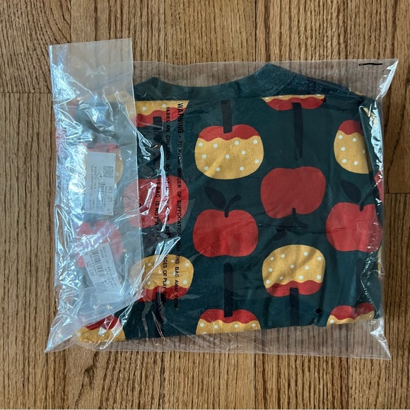 🆕 NWT Hanna Andersson Candy Apples long john pajama set size 8 - Picture 5 of 5